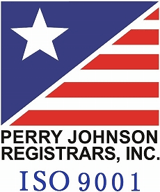 ISO 9001 認証ロゴ(Perry Johnson Registrars)